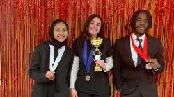 Montclair HOSA students with awards and medals from Conference awards