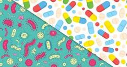 Color graphic about antibiotics