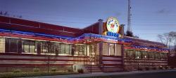 image of the Red Hawk DIner at night